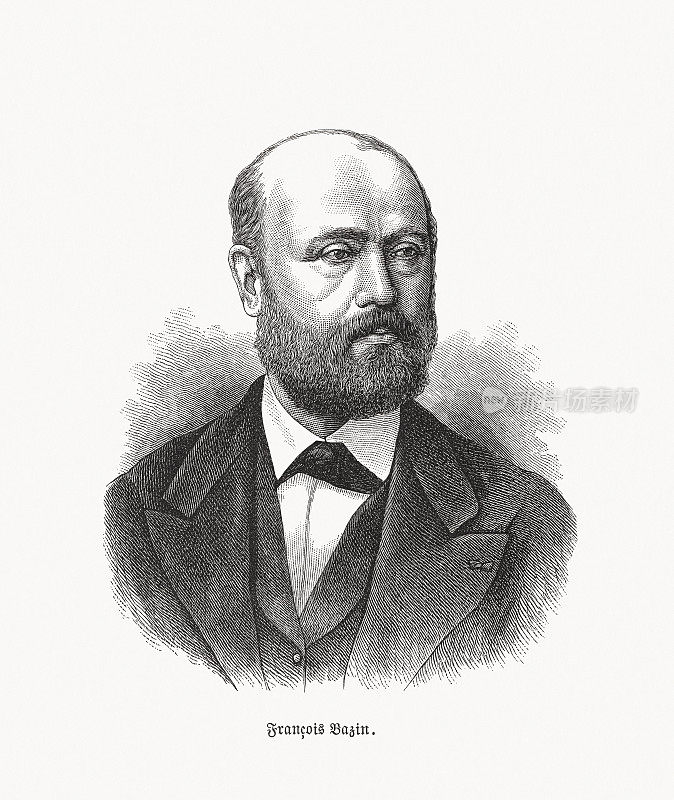 Fran?ois Bazin(1816-1878)，法国歌剧作曲家，木刻，1893年出版