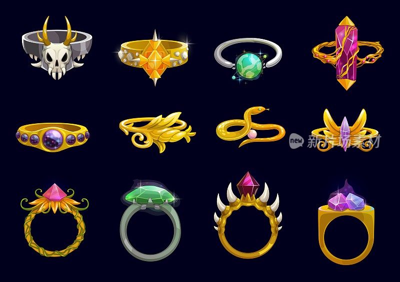 魔法戒指，梦幻珠宝，游戏用户界面