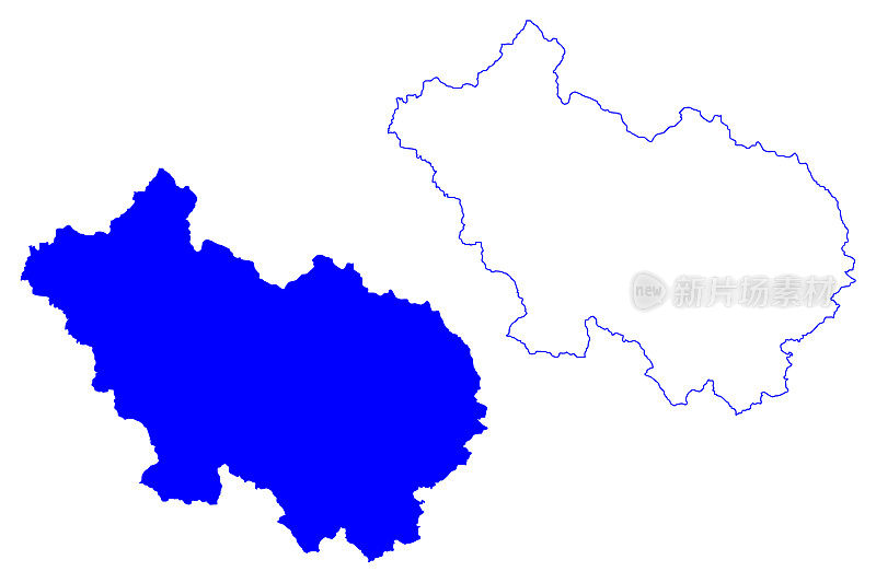 弗罗西诺省(意大利，意大利共和国，拉齐奥地区)地图矢量图，手绘弗罗西诺省地图