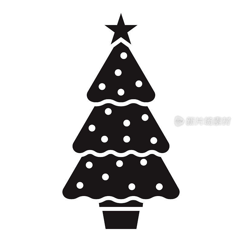 圣诞树字形图标