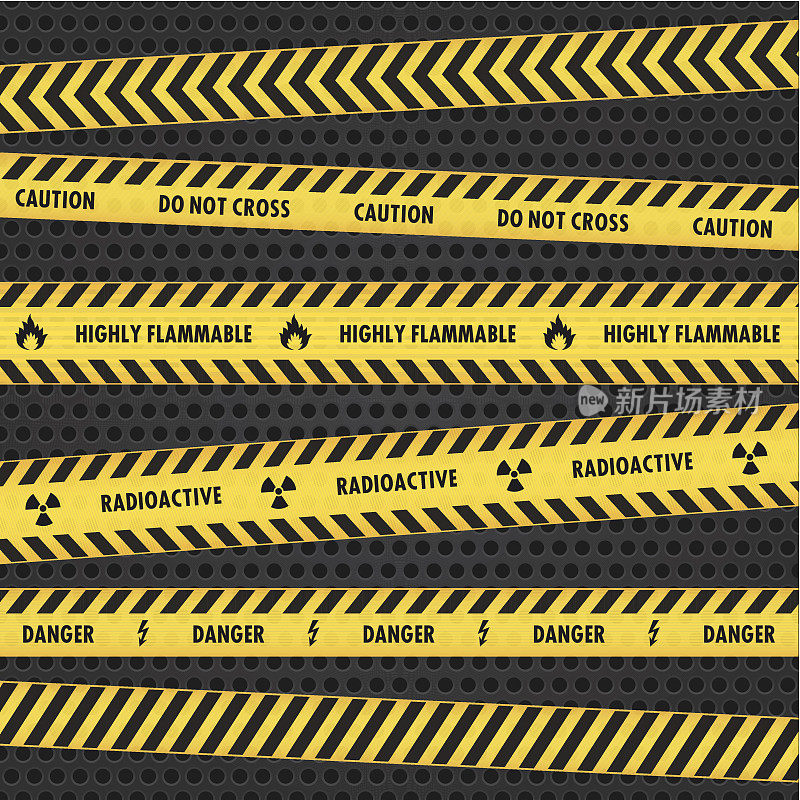 黄色危险警示带