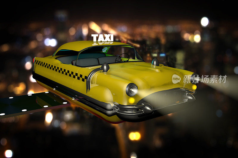 未来之城的飞行出租车