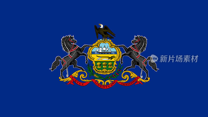 宾夕法尼亚州国旗Eps文件-宾夕法尼亚州国旗矢量文件