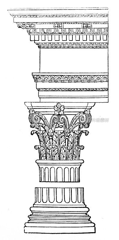 古典建筑-柱的细节