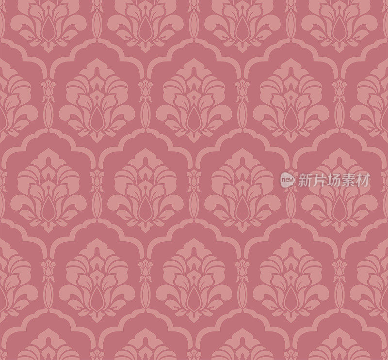 粉色维多利亚绫奢华装饰织物图案