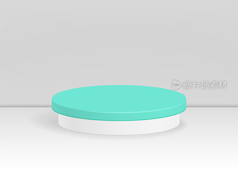圆柱基座平台，用于产品展示展示3d逼真矢量插图