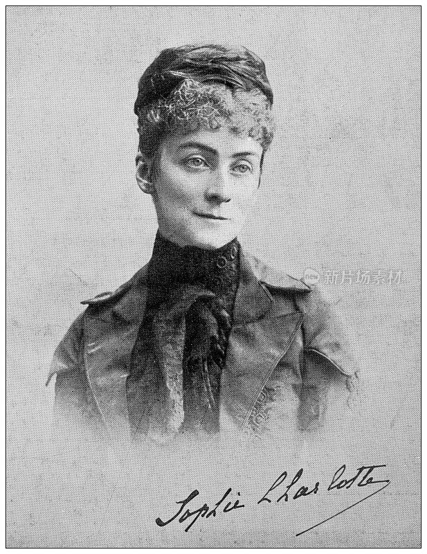 古董图片:巴扎尔德拉Charité火灾在巴黎，1897年的受害者:公爵夫人索菲夏洛特奥古斯丁在巴伐利亚