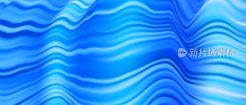 蓝色条纹的背景。扭曲的线条。流波状条纹。