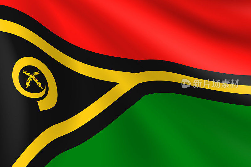 瓦努阿图国旗。矢量标志背景。股票插图