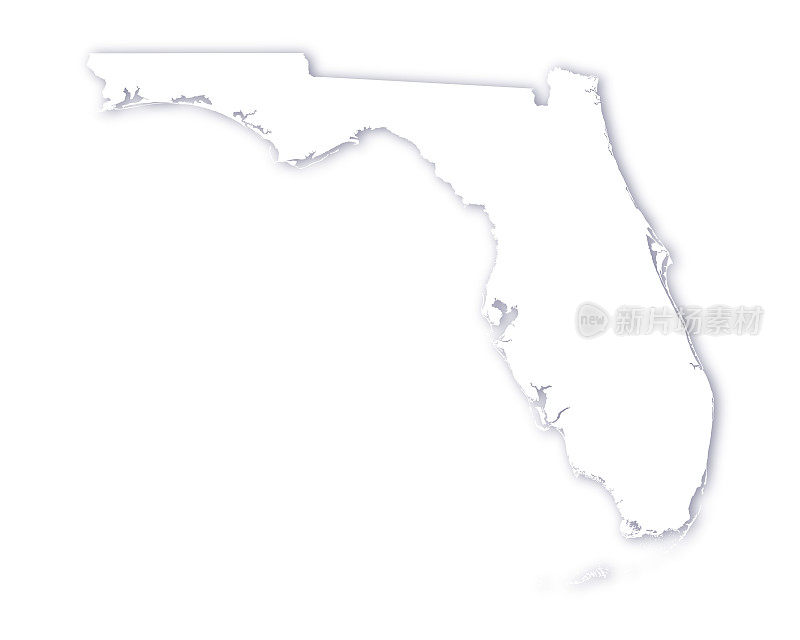 佛罗里达软投影矢量地图插图