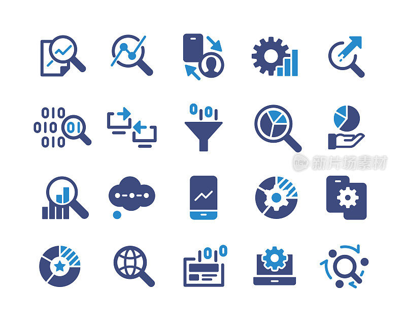 数据分析图标-经典图形系列