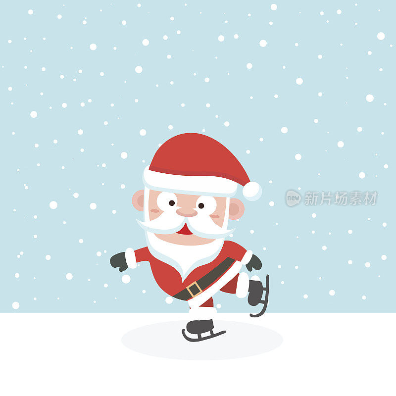 圣诞老人在雪。