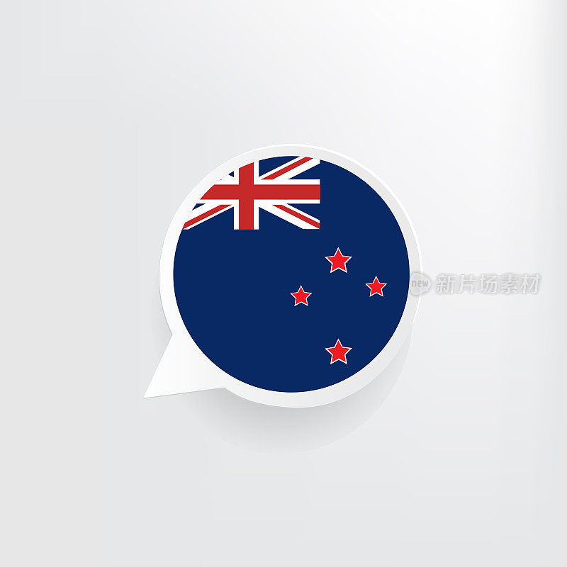 新西兰国旗演讲泡沫