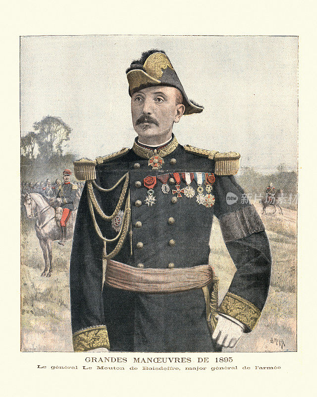 法国陆军将军拉乌尔・德・布瓦德费尔。19世纪