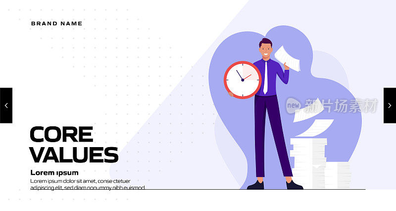 核心价值概念矢量插图网站横幅，广告和营销材料，在线广告，业务演示等。
