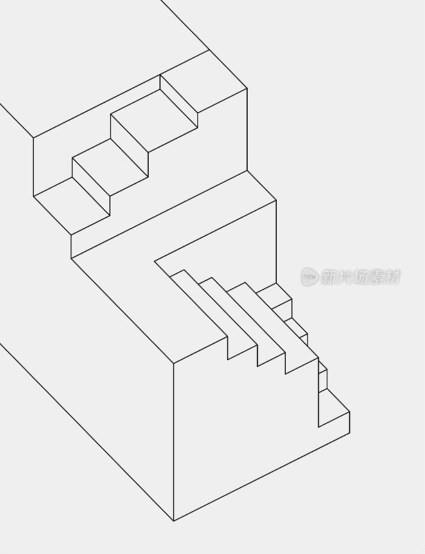 立方体阶梯结构线