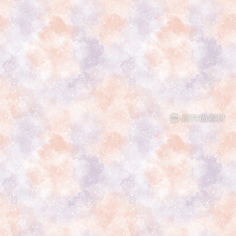 柔紫桃色的云彩，图案上有白色的涟漪无缝衔接