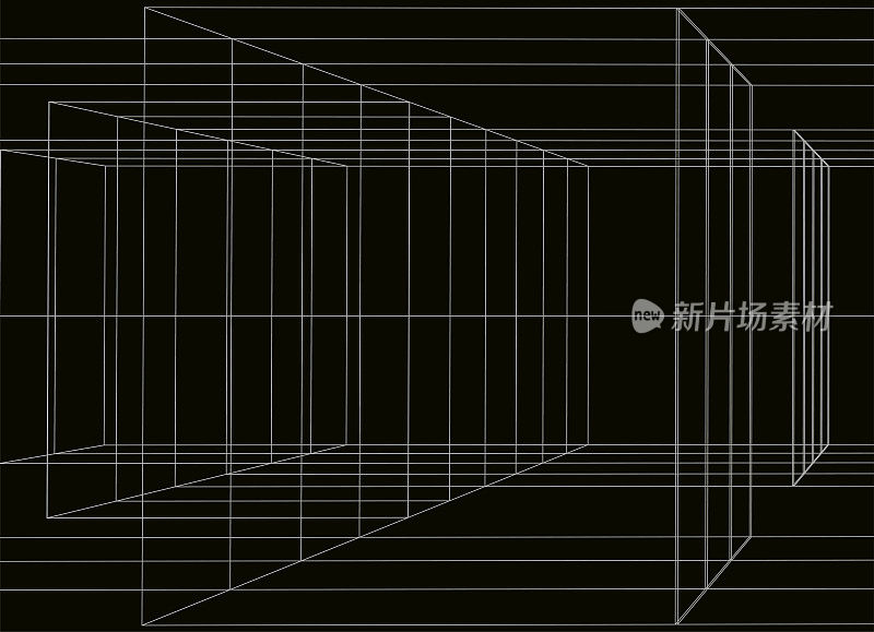 抽象未来风格透视线网格网络技术格局背景