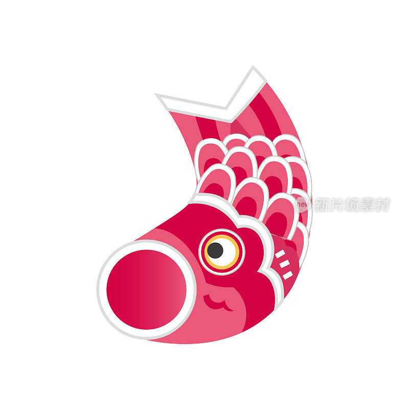 红色鲤鱼流光游泳的插图