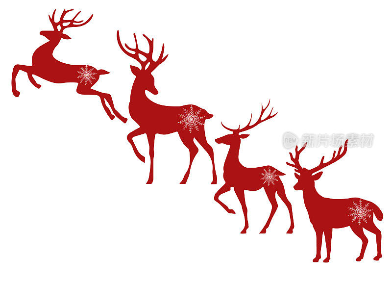 带装饰的圣诞鹿