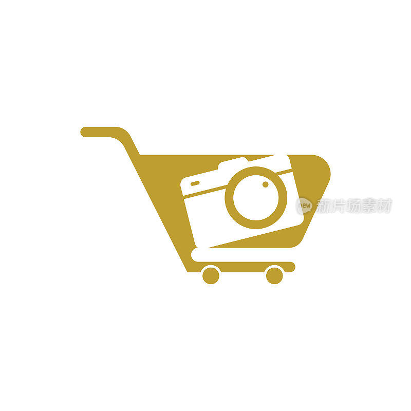 相机商店Logo矢量图标。