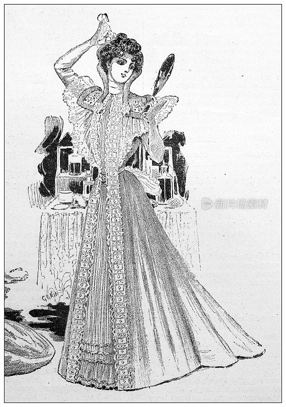 古老的形象:女性时尚，1898年，伯格伯爵夫人