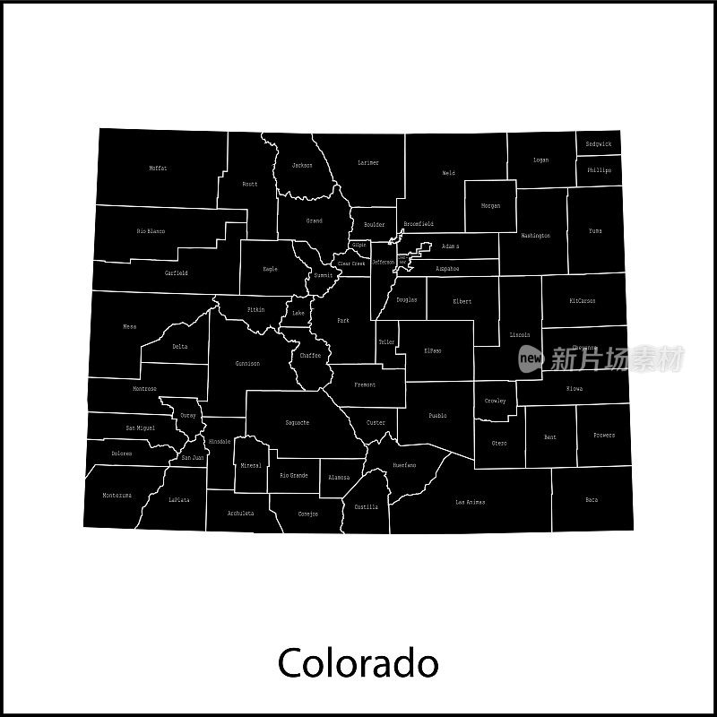 科罗拉多州的地图