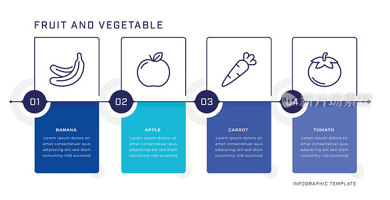 水果和蔬菜信息图设计模板