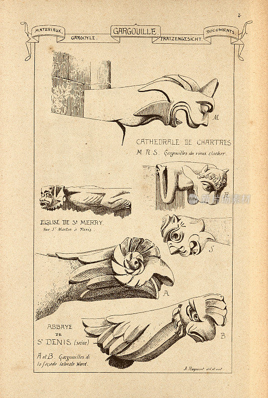 石像鬼，建筑和设计的历史，艺术，法国，维多利亚，19世纪