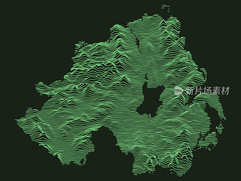 北爱尔兰地形图