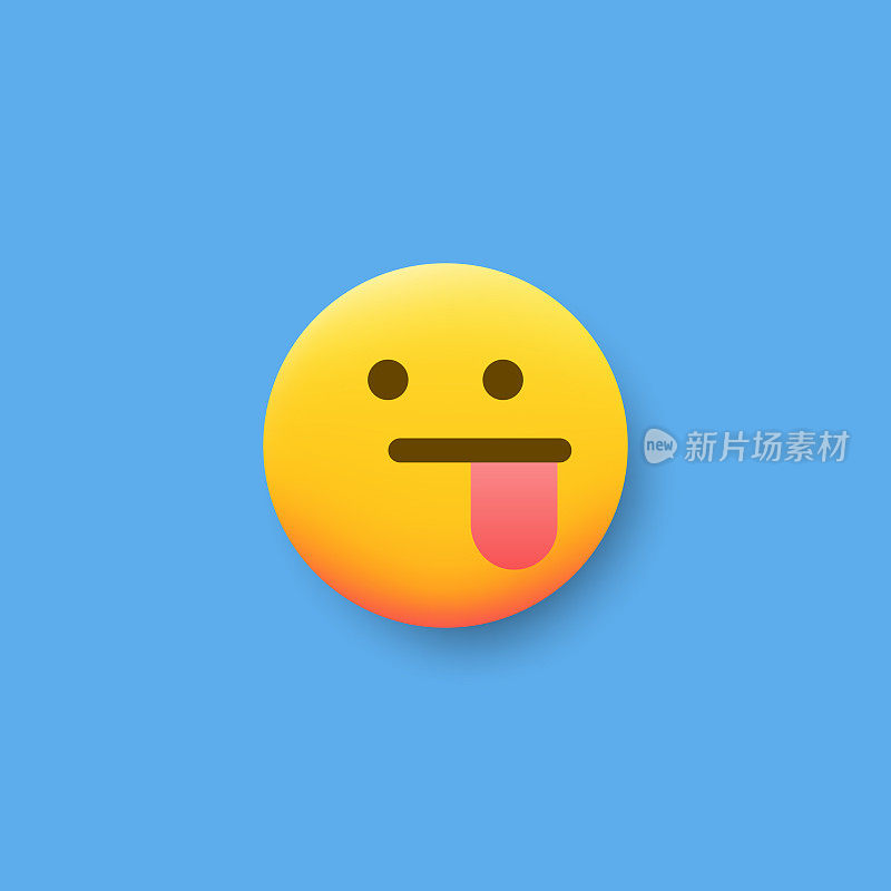 Emoticon平面设计投阴影效果