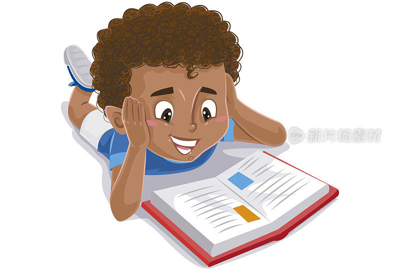 儿童阅读和学习的书，笔记本或平板电脑