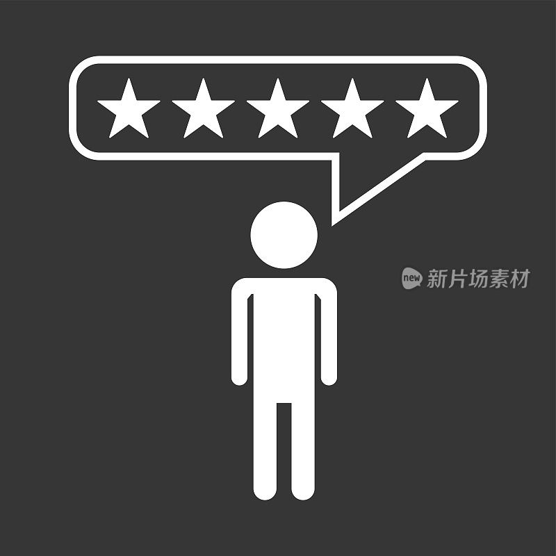 客户评论、评级、用户反馈概念矢量图标