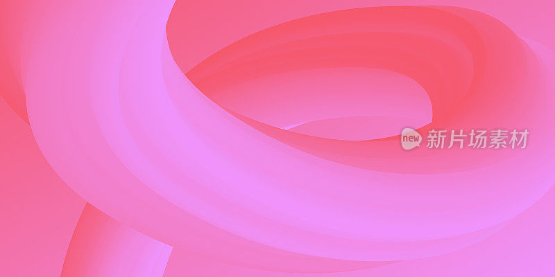 粉红色渐变背景上的流体抽象设计