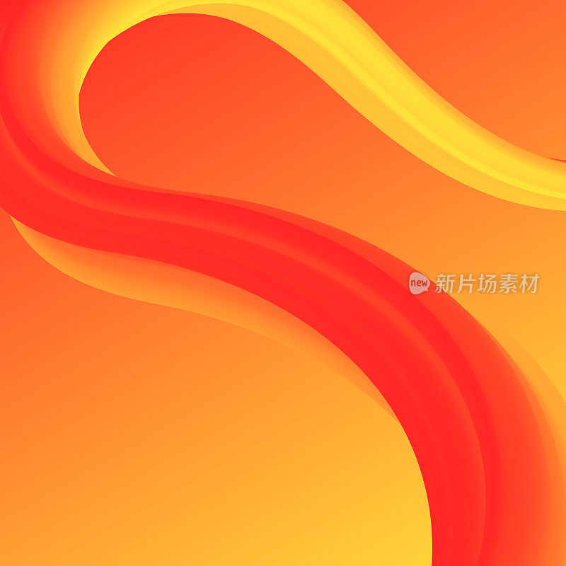 流体抽象设计的橙色梯度背景