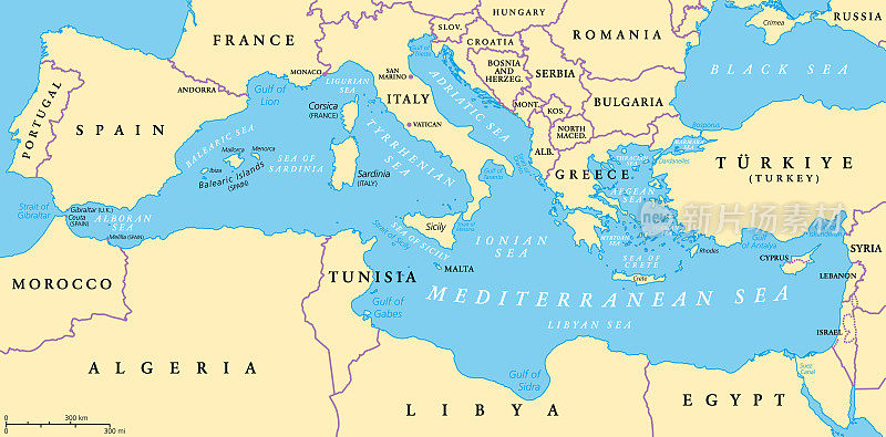 地中海，政治版图的细分