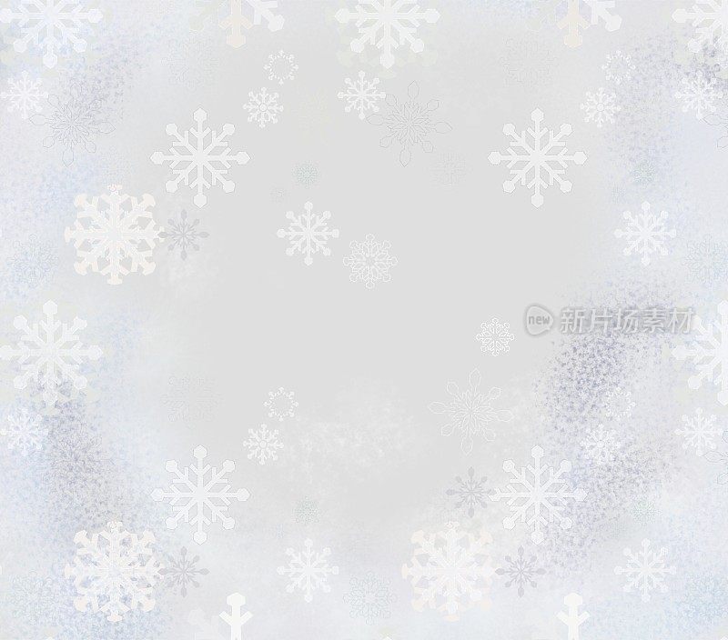 雪景背景插图
