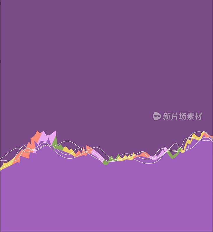紫丁香河海浪层矢量背景插图