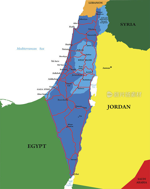 以色列的地图