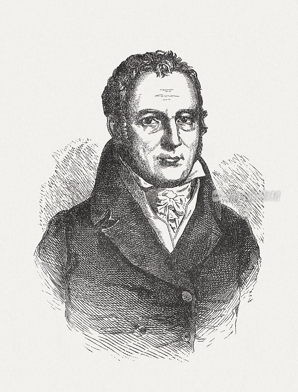 约翰・彼得・赫贝尔(1760-1826)，德国作家，木刻，1870年出版