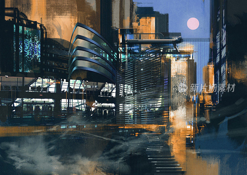 未来科幻城市,插图
