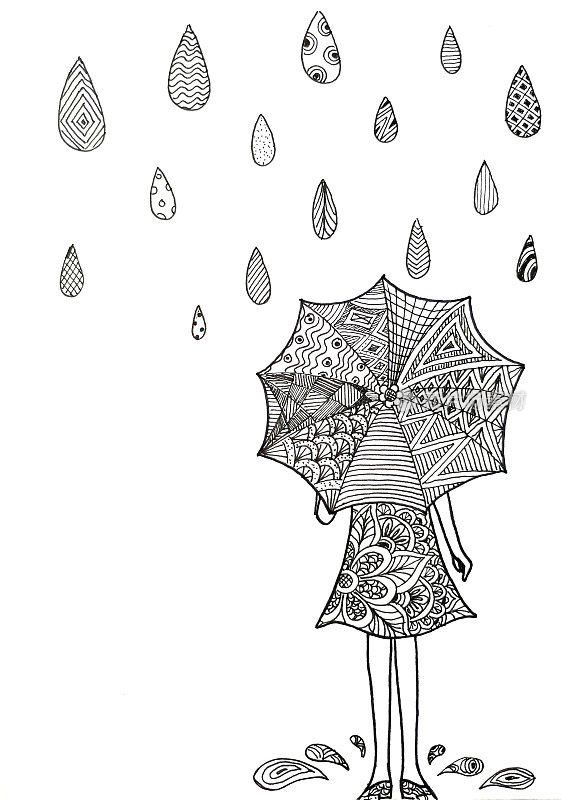 雨中的女孩