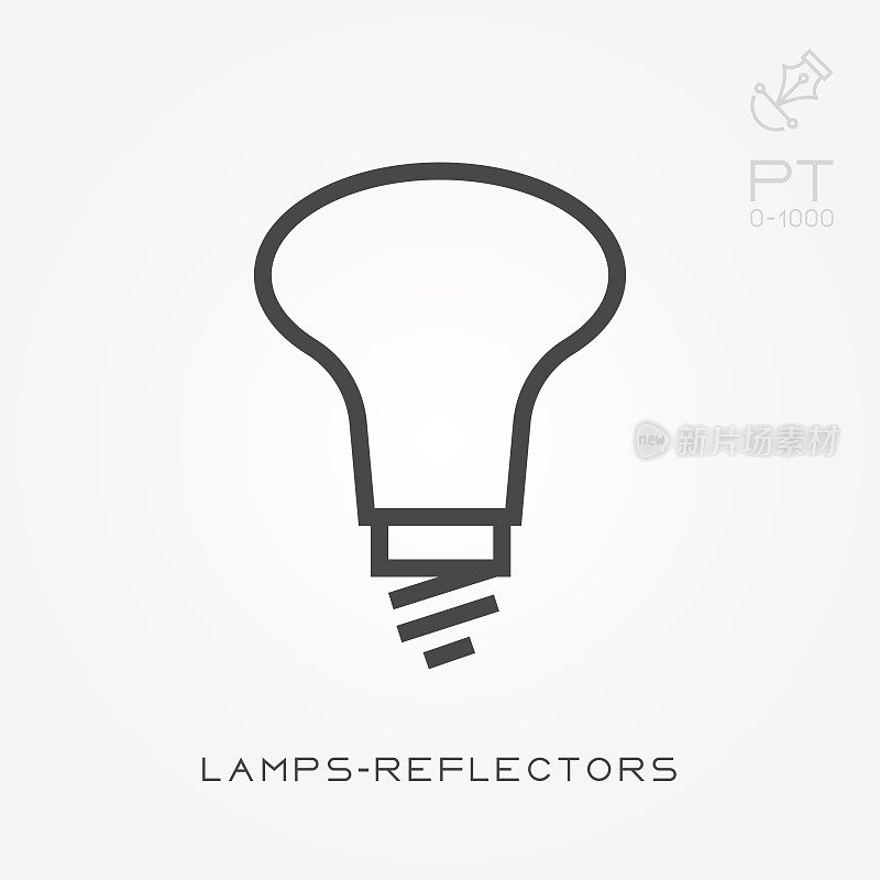 行图标lamps-reflectors