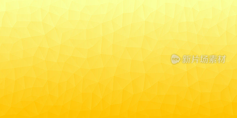多边形马赛克与黄色梯度-抽象几何背景-低多边形