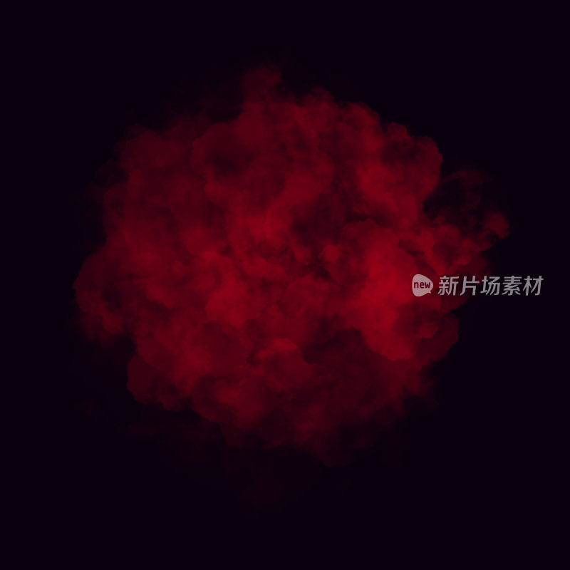 黑色背景下的红色雾气或烟雾。红色矢量云,雾或烟雾背景。为贺卡和标签的设计元素,市场,名片摘要背景。
