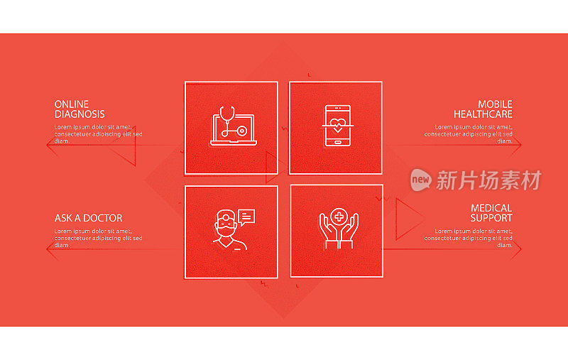医疗保健和医疗概念信息图设计矢量插图