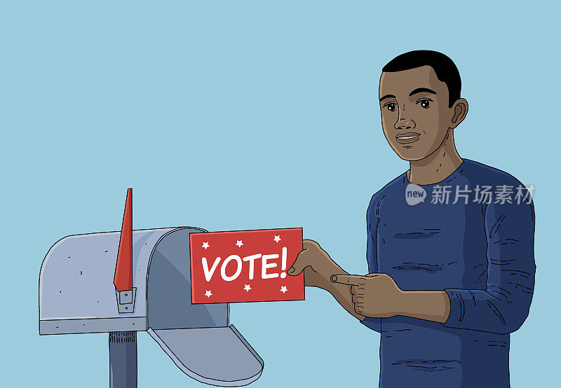 非裔美国成年人寄来选票