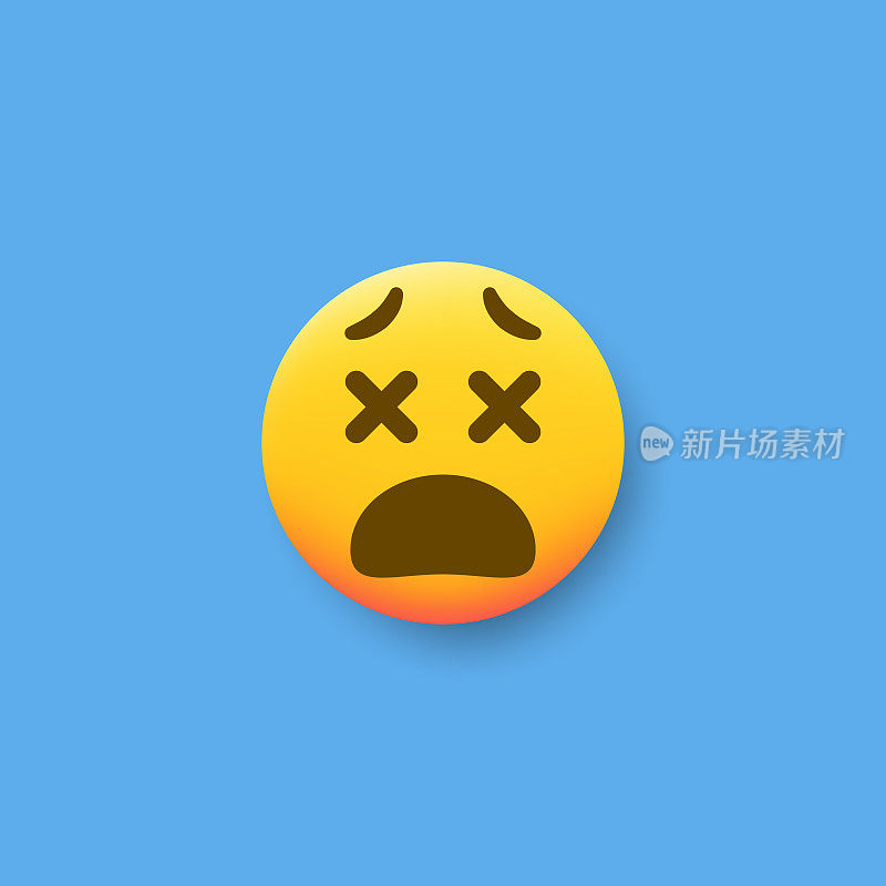 Emoticon平面设计投阴影效果