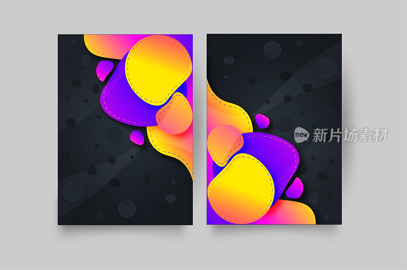 模板矢量设计的小册子,年度报告,杂志,海报,企业介绍,投资组合,传单,布局现代与绿色和蓝色A4大小,正面和背面,易于使用和编辑。