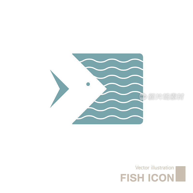 矢量绘制的鱼图标。